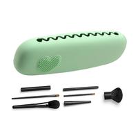 Sac de pinceaux de maquillage, étui de brosse de maquillage en silicone - sac de cosmétiques de voyage polyvalent, petit étui de maquillage portable, étui de maquillage peu encombrant pour espion