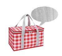 Sac de pique-nique isolé 14L Paniers de pique-nique Sac de refroidissement Thermos Sac de plage Sac de pique-nique Tote Thermique (rouge)