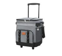 Sac de pique-nique isotherme en tissu Oxford de qualité supérieure avec poignée rétractable pour la plage, le camping, les activités de plein air, la rétention thermique, la roue durable