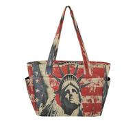 Sac de piscine fourre-tout à fermeture éclair pour infirmière, voyage, travail avec plusieurs poches, drapeau des présidents américains et Lady Liberty