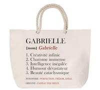 Sac de plage anse corde Gabrielle Définition | Cabas Cadeau Femme Fête des Mères Humour Mamie Grand Sac Transport Sport