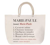 Sac de plage anse corde Marie-Paule Définition | Cabas Cadeau Femme Fête des Mères Humour Mamie Grand Sac Transport Sport