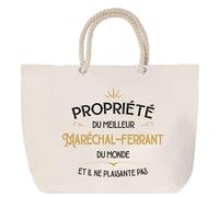 Sac de plage anse corde Propriété du Meilleur Maréchal-ferrant Cabas Cadeau Homme Humour Fête des Pères Retraite Collègue Travail Grand Sac Sport
