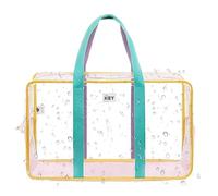 Sac de plage avec fermeture éclair,Sac de piscine grande capacité transparent à glissière - de rangement portable pour le sport, les voyages, le shopping, la plage, la pêche, le spa, la lessive