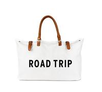 Sac de plage avec poignée en cuir végétal, sac de plage extra large pour femme, imperméable, anti-sable, blanc, blanc, extra large