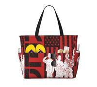 Sac de plage/cabas grand format Remember Everyone Deployed pour femmes avec fermeture éclair et poche imperméable, sac de sport pliable et léger pour les ges, les courses, la natation et le sport