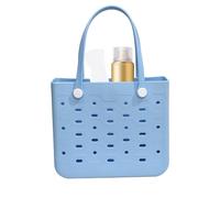 Sac de plage - Chapeau en maille respirante avec trous pour libérer le sable - Sac à main de voyage léger pour serviettes, maillots de bain, crème solaire et sac d'été portable pour la piscine et les