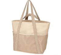 Sac de plage de grande capacité, sac de plage imperméable avec rangement spacieux pour serviettes, maillots de bain, collations et essentiels (B)