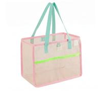 Sac de plage en maille de capacité à séchage rapide, fourre-tout pour jouets, serviettes, collations, sac piscine, essentiel pour les vacances d'été, vert