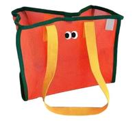 Sac de plage en maille | Éléments essentiels pour la plage grand pour les femmes aux grands yeux | Sac de plage, carnier pour votre voyage à la plage avec la famille pour ranger, orange.,