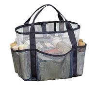 Sac de plage en maille, sac fourre-tout de vacances, organiseur de voyage, design léger, 6 poches de rangement, idéal pour utilisation de serviettes de protection solaire en plein air, piscine, 41 x