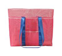 Sac de plage en maille - sac imperméable avec grande capacité, sac d'épaule pour piscine - pour serviette de costume cosmétiques, jouets de gym, natation, croisière, voyage extérieur femme, Rose