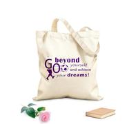 Sac de plage en polyester et coton Citations inspirantes sur le football : Dépassez-vous et réalisez vos rêves ! Slogans de football - Salle de jeux tissu épais de 340g/m² Matière douce pour la peau