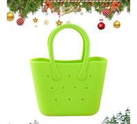 Sac de plage étanche | Noël étanche au sable | lavable de Noël mignon densité de sable | pour bouteille d'eau, lunettes de soleil, crème solaire, collation, téléphone portable, serviette, chaussons