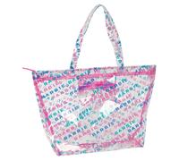 safta BARBIE LOGOMANIA - Sac shopping pour femme, confortable et polyvalent, qualité et résistance, 54 x 17 x 35 cm, couleur rose pâle, Rose pâle, Estándar, Décontracté