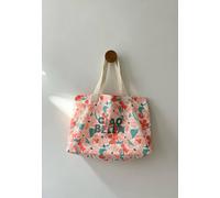 Sac De Plage Fleur Ecru TU