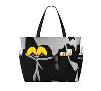 Sac de plage grand format style Pit Bull Dog Platinum pour femme, avec fermeture éclair et poche étanche, sac de sport pliable et léger idéal pour les ges, les courses, la natation et le sport.