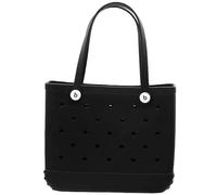 Sac de plage imperméable grand fourre-tout sac à main à bandoulière dame grande capacité de rangement sac à main mode femmes plage fourre-tout Bogg Bag (AYKANING - Noir - 36x30x13cm)