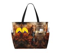 Sac de plage imprimé cheval avec crinière fluide de grande capacité - Convient pour les vacances, le camping, les déménagements, le shopping, et plus encore.