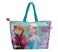Sac de plage - La Reine des Neiges (Elsa & Anna) - Rose - Polyester/PVC - 22,5x15x16,5 cm