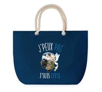 Sac de plage - PLANETEE - J'peux Pas Corse - Anse corde - Grand format - Coton