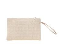 Sac de plage, pochette for femme, pochette tissée, sac à main d'été, sac à main de plage pour les achats liés aux voyages(WHITE)