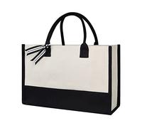 Sac de plage portable à une épaule en polyester de grande capacité, Noir , Taille unique
