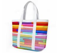 Sac de Plage Rouge Géométrie Bleu Sac Fourre Tout Voyage Tote Bag Piscine Avec Fermeture Éclair Cabas de Voyage Accessoire Plage Pliable Et Léger Beach Travel Bag Gym Cabas Femme 33x32cm/2 Pièce