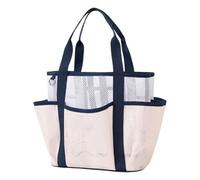 Sac de plage - sac cosmétique aérien pliable | Grand sac de rangement en maille respirante pour camping au bord de la piscine au bord du yoga pique-nique pique-nique | Organisateur de cosmétiques