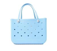 Sac De Plage,Sac De Plage Femme Sac de plage imperméable grand fourre-tout sac à main à bandoulière dame grande capacité de rangement sac à main mode femmes plage fourre-tout Bogg Bag(Blue-27x11x21cm)