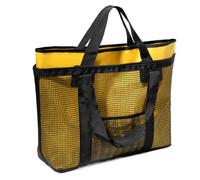 Sac de plage - Sac en maille surdimensionné, doublure imperméable et compartiments spacieux | Poignées renforcées pour serviettes, jouets de sable, pique-nique, équipement au bord de la piscine
