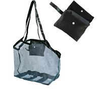 Sac de Plage Sacs de rangement portables Sand Away, en, for, natation, plage, serviettes, cosmétiques, maquillage, for femmes(Black)