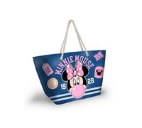 Disney Sac de plage Minnie Mouse Varsity Soleil Bleu 52 x 37 cm Taille unique
