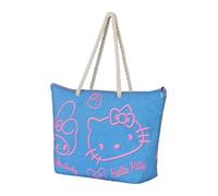 Karactermania Sanrio Hello Kitty Denim-Sac de Plage Soleil, Bleu, 52 x 37 cm