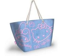Sac de Plage Soleil - Hello Kitty Denim - Bleu - Taille Unique Bleu G