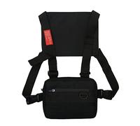 Sac de Plate-Forme de Poitrine Multifinectional Taist Front Sag Gile Taist épaule pour la randonnée Running Camping Black