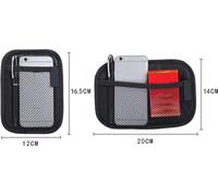 Sac de pochette en filet adhésif pour voiture, sac de rangement latéral pour siège de voiture