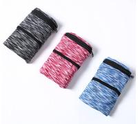 Sac de poignet, sac de poignet de sport avec fermeture éclair, pour le jogging, la marche, la course, la promenade du chien, le vélo et le yoga etc (Rouge+Bleu+Noir, L)