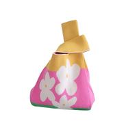 Sac de poignet tricoté pour femme - Mini sac fourre-tout tendance à motif graphique mignon - Petit sac à main ouvert pour le shopping, le travail, les voyages, les pique-niques, un usage quotidien