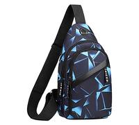 Sac de poitrine 2022 version coréenne pour homme, sac à bandoulière en tissu, sac de loisirs, petit sac à dos pour hommes, sacs à main ou sacs à bandoulière pour hommes, bleu, Taille unique