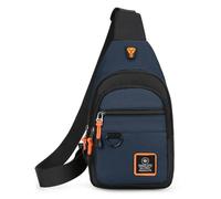 Sac de poitrine à bandoulière pour homme et garçon, étanche, petit sac de voyage, sac à bandoulière pour l'extérieur, randonnée, voyage, jogging pour un style décontracté, bleu, Taille unique