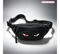 Sac de poitrine à la mode style influenceur pour hommes, sac de taille très attrayant style japonais, sac à bandoulière grande capacité, sac bandoulière en nylon PortraitPolyamide