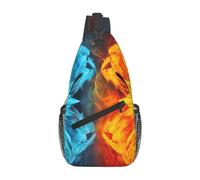 Sac De Poitrine Art du Feu Contre La Glace Sac À Dos D'Extérieur Multifonctionnel Femme Sacs Triangle, pour Outdoor, Randonnée, Sports, Office