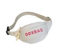 Sac de poitrine assorti de style japonais avec sangle réglable pour téléphone portable - Style japonais - Pour filles et femmes - Jolie taille décontractée, blanc