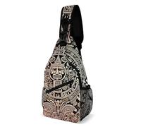 Sac de poitrine avec calendrier maya End Of The World - Sac à bandoulière pour homme - Sac banane pour femme - Sac à dos à bandoulière pour voyage, blanc, 20,3 x 10,2 x 38,1 cm, blanc, 8x4x15 Inches