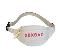 Sac de poitrine avec sangle réglable - Style japonais - Sac à bandoulière décontracté - Style japonais - Pour filles et femmes - Jolie taille décontractée, blanc