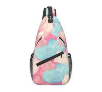 Sac De Poitrine Barbe À Papa Petit Sac À Dos Casual Homme Sling Épaule Cross Body Bag, pour Randonnée, Camping, Escalade