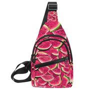 Sac de poitrine coloré en forme d'ananas tropicaux pour voyage, sport, course à pied, randonnée, Multicolore 14., 11.8x7x1.5in/30x18x4cm