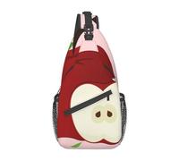 Sac de poitrine croisé en diagonale avec imprimé pomme rouge pour homme et femme, randonnée, voyage quotidien, longs et courts voyages