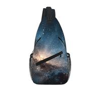 Sac de poitrine croisé en polyester durable avec impression unique de faille galactique pour les trajets et les voyages
